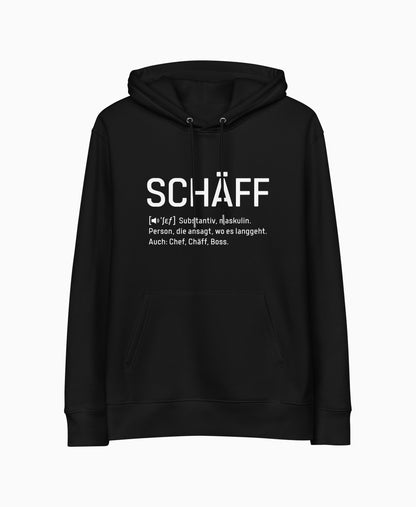 SCHÄFF – Chef Definition Bio-Hoodie in Schwarz