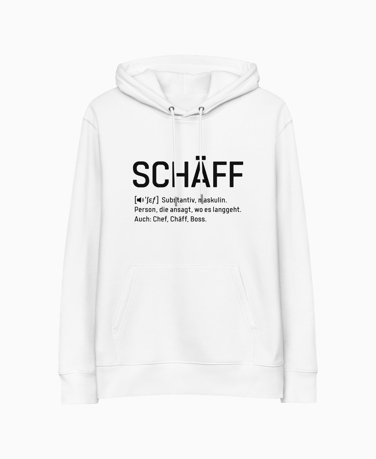 SCHÄFF – Chef Definition Bio-Hoodie in Weiss