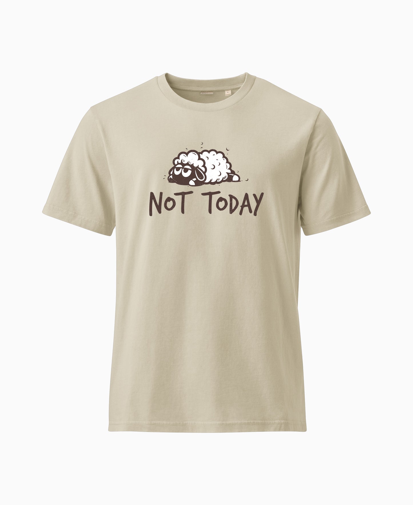 SCHÄFF Not Today Vintage Schaf T-Shirt in Desert Dust aus Bio-Baumwolle.