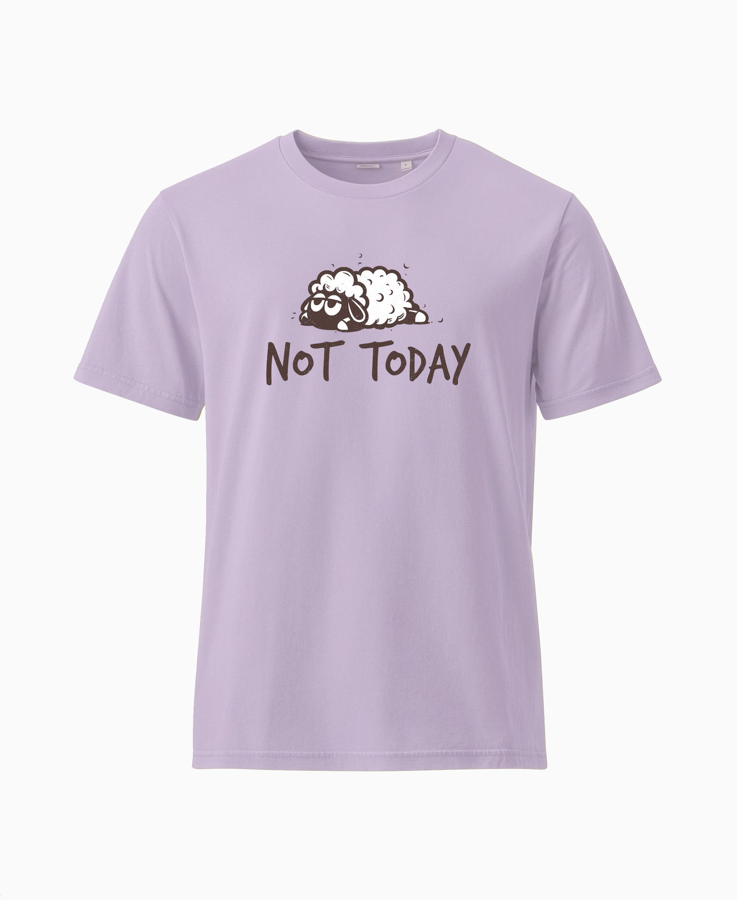 SCHÄFF Not Today Vintage Schaf T-Shirt in Farbe Lavendel aus Bio-Baumwolle.