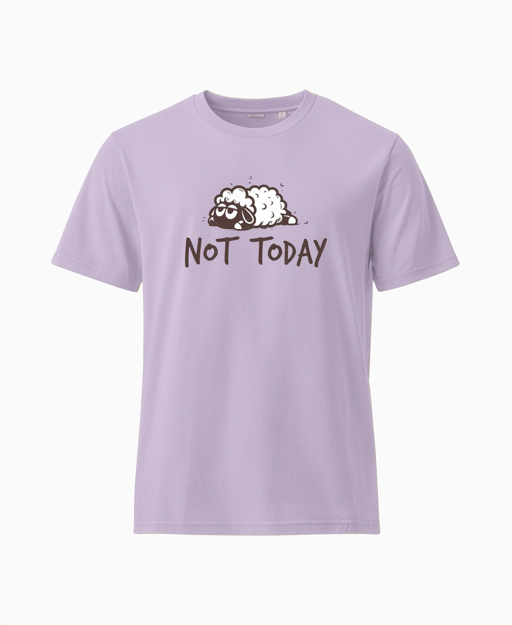 SCHÄFF Not Today Vintage Schaf T-Shirt in Farbe Lavendel aus Bio-Baumwolle.