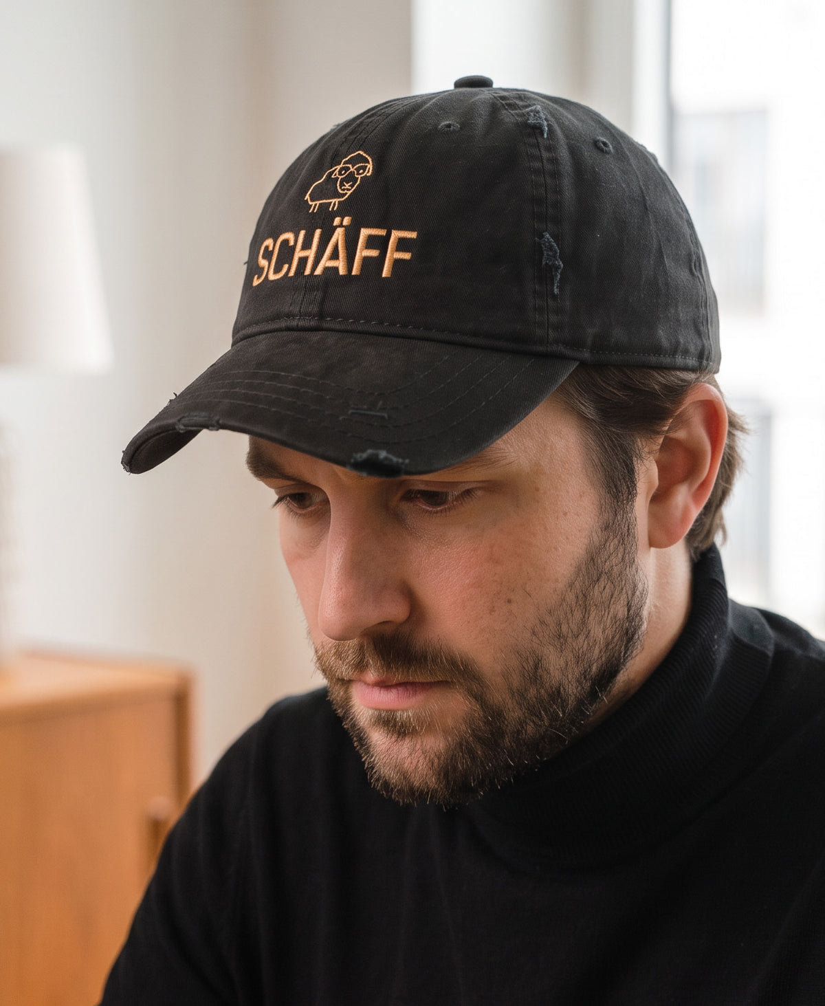 SCHÄFF – Chef Cap Used Look mit Old-Gold-Stick