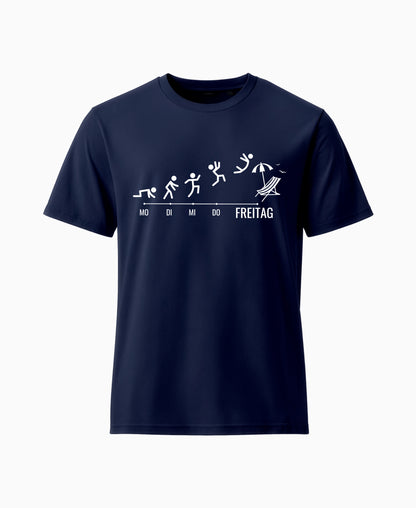 SCHÄFF – Evolution Arbeitswoche Freitag Liegestuhl T-Shirt in Farbe French Navy