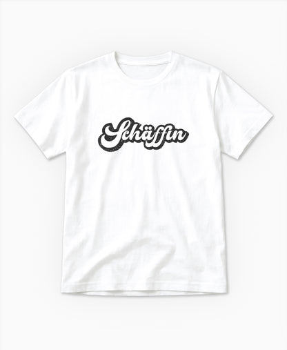SCHÄFFIN – Retro Schriftzug Vintage Bio T-Shirt