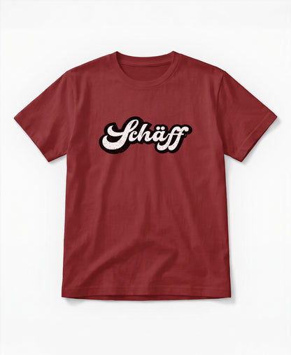 SCHÄFF – Retro Schriftzug Vintage Bio T-Shirt