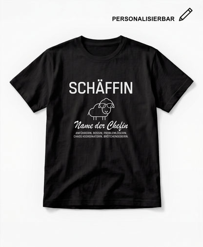 SCHÄFFIN – Personalisiertes Chefin T-Shirt (Bio-Baumwolle)