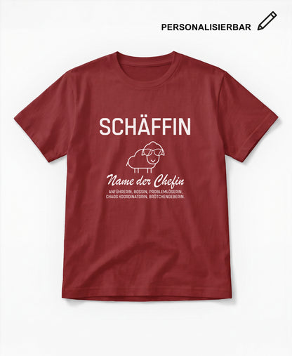 SCHÄFFIN – Personalisiertes Chefin T-Shirt (Bio-Baumwolle)
