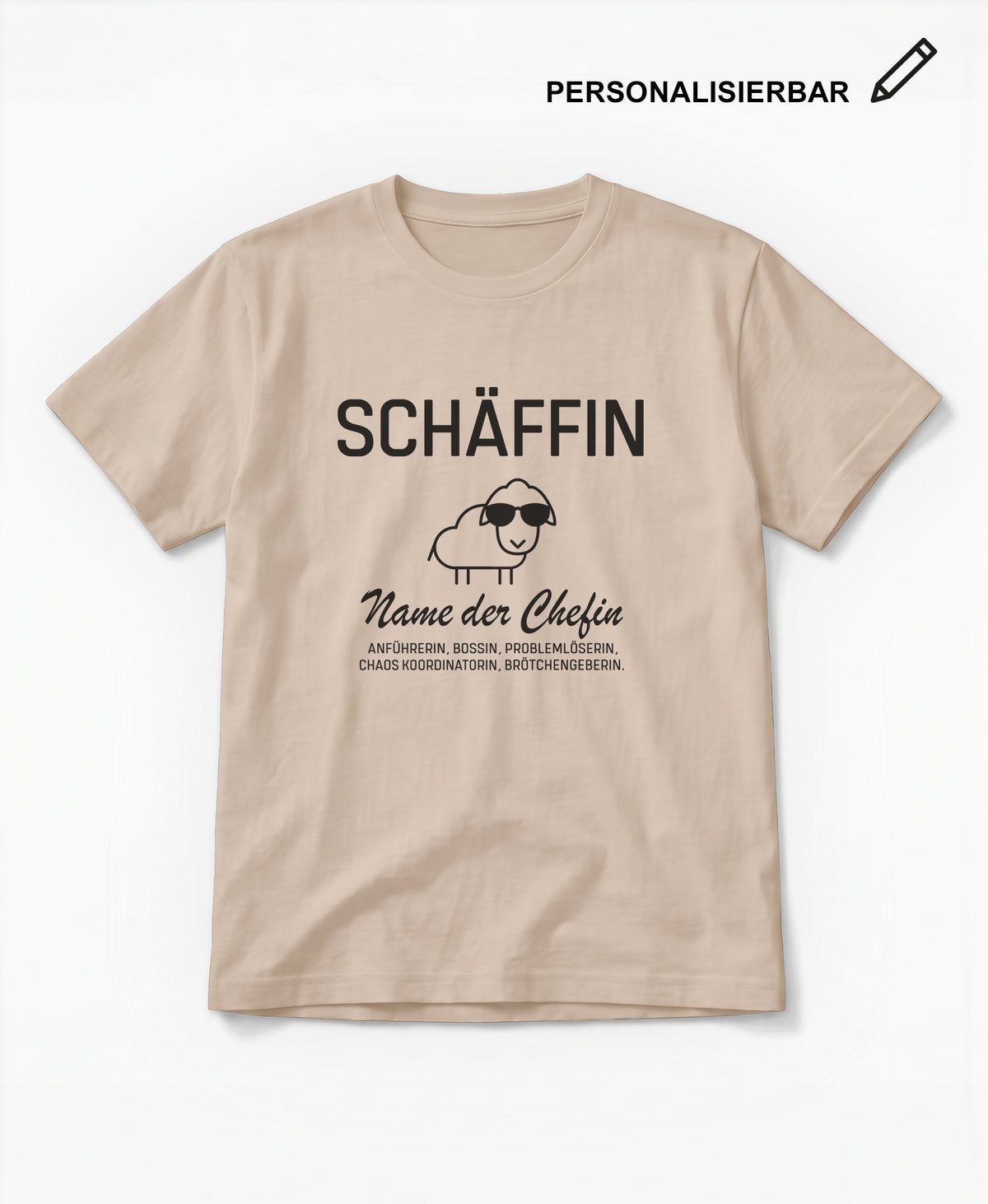 SCHÄFFIN – Personalisiertes Chefin T-Shirt (Bio-Baumwolle)