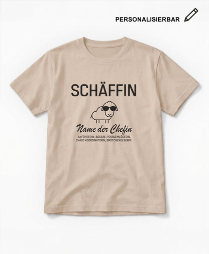 SCHÄFFIN – Personalisiertes Chefin T-Shirt (Bio-Baumwolle)