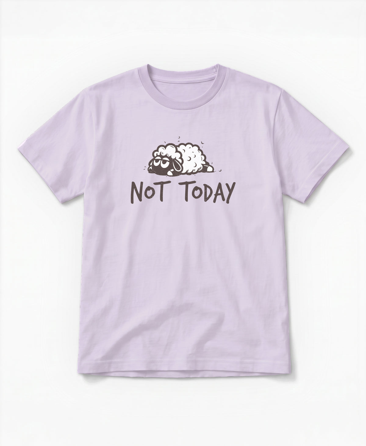 SCHÄFF Not Today Vintage Schaf T-Shirt in Farbe Lavendel aus Bio-Baumwolle.