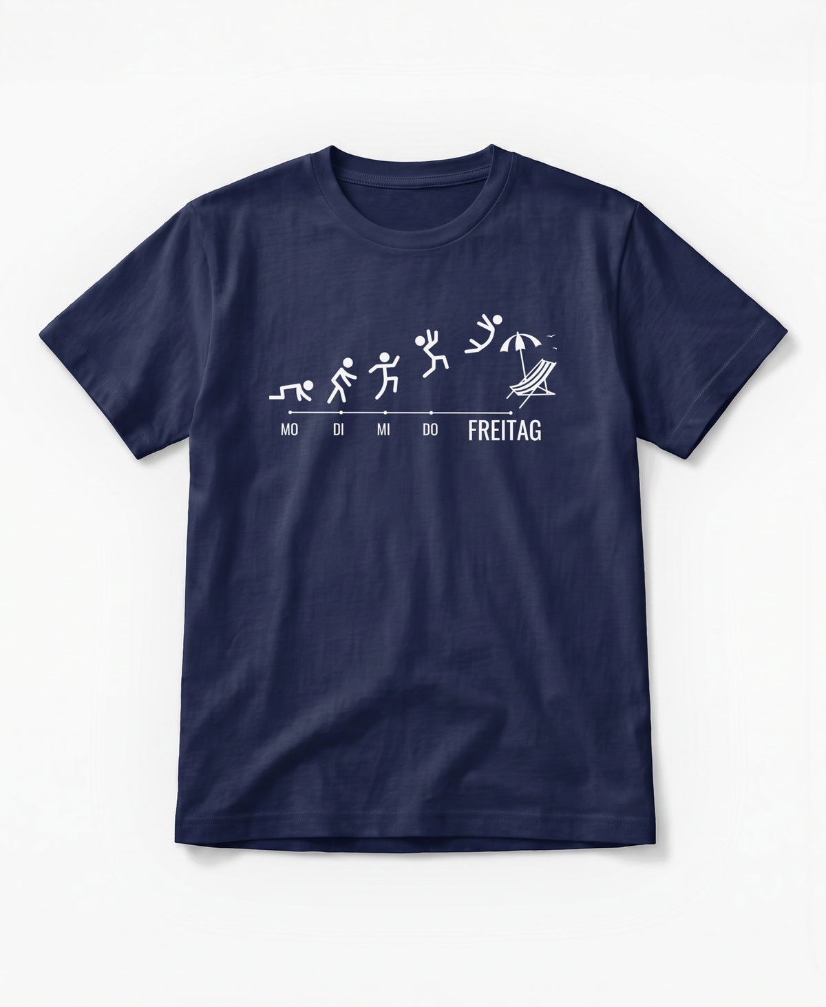 SCHÄFF – Evolution Arbeitswoche Freitag Liegestuhl T-Shirt in Farbe French Navy