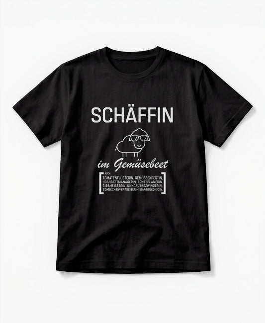 T-Shirts SCHÄFFIN – Gärtnerin Garten Bio T-Shirt in Schwarz