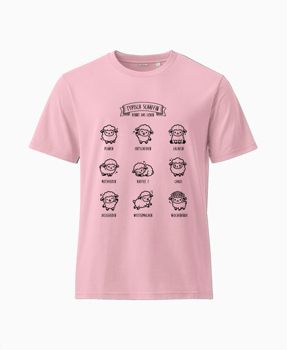 SCHÄFFIN Typisch Schäffin / Kennt das Leben Schaf Bio T-Shirt in Farbe Cotton Pink aus Bio-Baumwolle