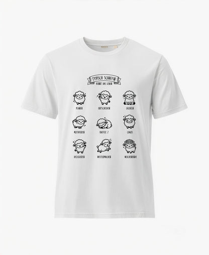 SCHÄFFIN Typisch Schäffin / Kennt das Leben Schaf Bio T-Shirt in Weiß aus Bio-Baumwolle