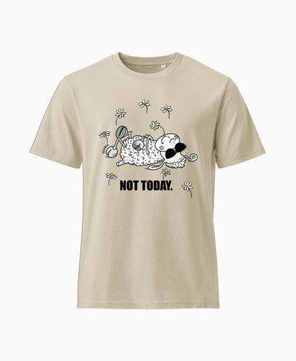 SCHÄFF Not Today Schaf Bio T-Shirt mit Comic Schaf und Sonnenbrille in Desert Dust