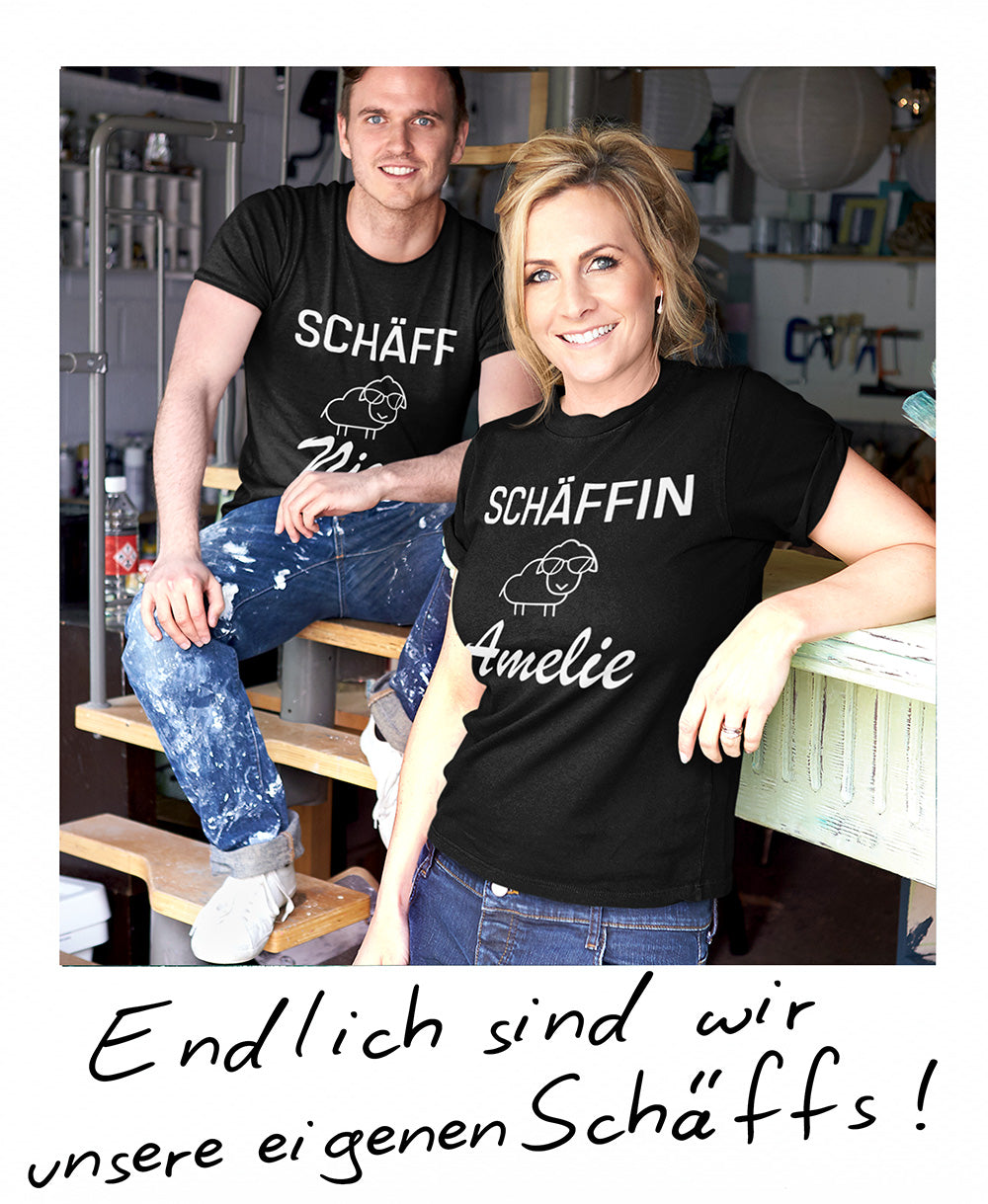 Gründerpaar Amelie und Nico eröffnet Café, kreative Schäffs, personalisiertes Geschenk für Chefs.